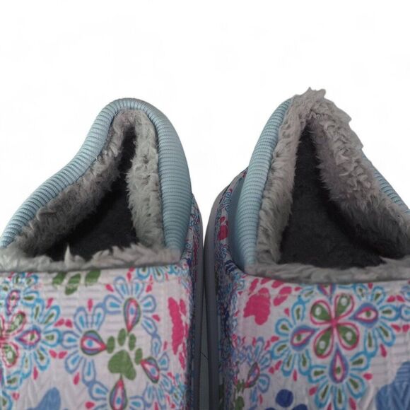 The Animal Rescue Site Greater Good Paw Print Faux Fur Lined Slippers Women's 10 - Picture 13 of 13